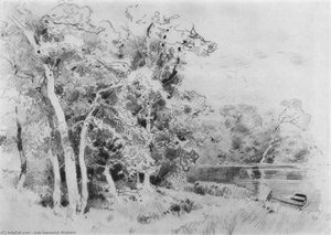 Grove On The Shore Of The Pond — Ivan Ivanovich Shishkin, Realism