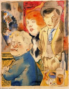 Ganoven At The Theke — George Grosz, Dadaism