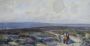 Horse And Cart On A Moorland Track (probably The N. Yorkshire Moors) — John Atkinson Ii