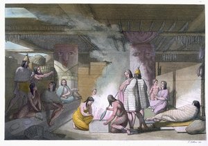 Interior Of Nootka Tribe Cabin — Gallo Gallina