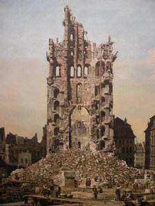 Ruins Of Dresden's Kreuzkirche — Bernardo Bellotto, Rococo