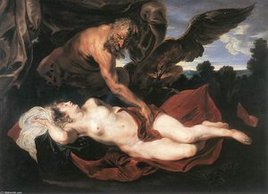 Jupiter And Antiope — Sir Anthony Van Dyck, Baroque