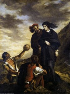 Hamlet And Horatio In The Graveyard — Eugène Delacroix
