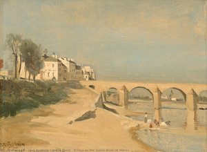 Bridge On The Saône River At Mâcon — Jean-baptiste-camille Corot, Romanticism