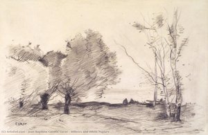 Willows And White Poplars — Jean-baptiste-camille Corot, Barbizon School