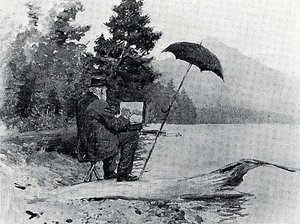 William Trost Richards at Lake Placid, 1904, (painting)