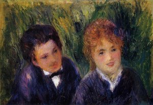 Young Man And Young Woman — Pierre-auguste Renoir, Impressionism