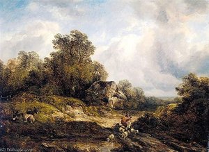 Droving Cattle And Sheep — Richard Hilder