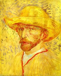 Autoportrait Au Chapeau De Paille — Vincent Willem Van Gogh, Post-impressionism