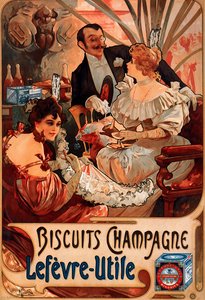 Biscuits Champagne Lefèvre Utile — Alphonse Mucha