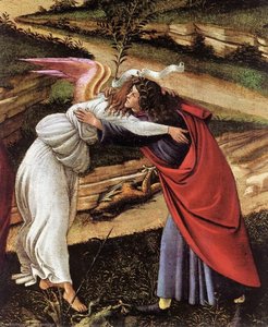 The Mystical Nativity (detail) — Sandro Botticelli