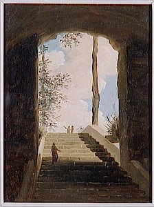 A LA VILLA FARNESE L'ESCALIER