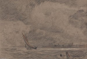 Fishing Vessel Off Yarmouth — John Sell Cotman