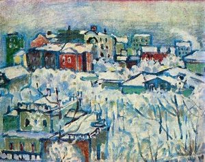 Moscow. Smolensky Boulevard. Study — Wassily Wassilyevich Kandinsky, Expressionism