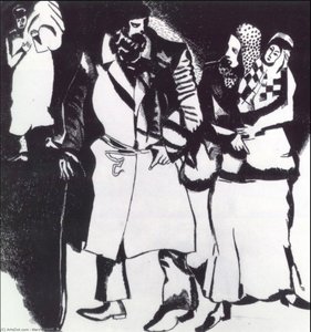A Group Of People — Marc Chagall, Expressionism