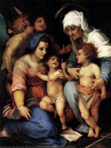 Madonna And Child With St Elisabeth, The Infant St John, And Two Angels — Andrea Del Sarto, High Renaissance