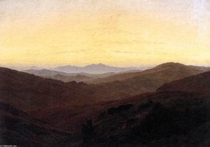 The Riesengebirge — Caspar David Friedrich, Romantic Landscape