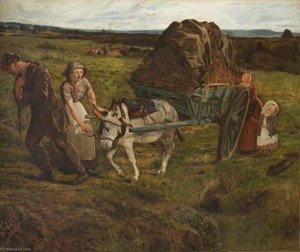 Carting Turf from Farington Moss