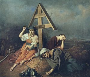 Scene On A Grave — Vasily Grigoryevich Perov