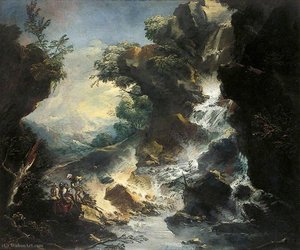 Landscape With A Waterfall — Antonio Maria Marini