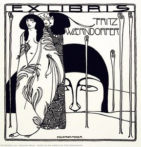 Drafts For The Exlibris For Fritz Waerndorfer — Koloman Moser