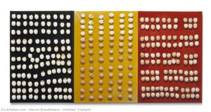 Untitled (triptych) — Marcel Broodthaers