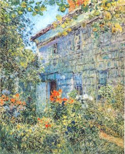 Old House And Garden, East Hampton — Frederick Childe Hassam