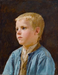 Portrait Of Boy — Albert Samuel Anker, Contemporary Realism