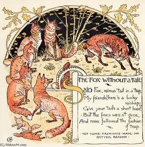 The Fox Without A Tail — Walter Crane, Pre-raphaelite