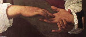 The Fortune Teller (detail) — Caravaggio, Baroque