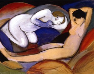 Nudes (also Known As Two Lying Nudes) — Franz Marc