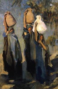Bedouin Women Carrying Water Jars — John Singer Sargent