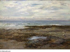 A Seascape With Figures On The Shore — Joseph Henderson, Contemporary Realism