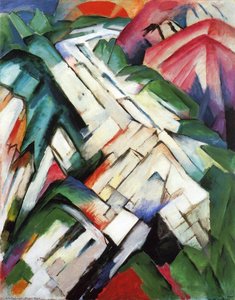 Mountains (also Known As Stony Path / Landscape) — Franz Marc