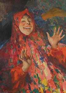 Laughing Girl — Filipp Andreevich Maliavin