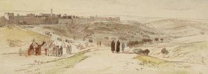 View Of Jerusalem 1 — Edward Lear