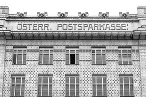 Building. Austrian Postal Savings Bank building in Vienna, Austria
