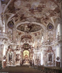 Interior With Stucco Decoration — Joseph Anton Feuchtmayr