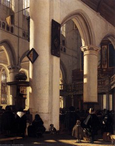 Interior Of A Protestant Gothic Church — Emanuel De Witte, Dutch Golden Age