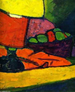 Still Life With Lamp (large Detail) — Alexej Von Jawlensky, Expressionism