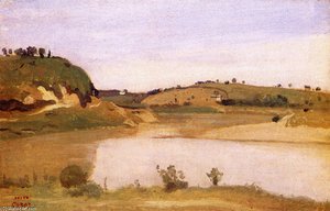 The Tiber Near Rome — Jean-baptiste-camille Corot