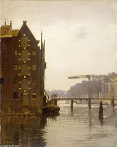 Warehouses On An Amsterdam Canal Uilenburg — Willem Witsen