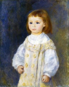 Lucie Berard (child In White), Art Institute Of — Pierre-auguste Renoir, Impressionism