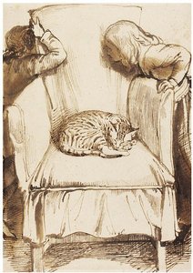 Cat And Children — Daniel Maclise