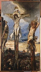Le Christ Et Les Deux Larrons — Gustave Moreau
