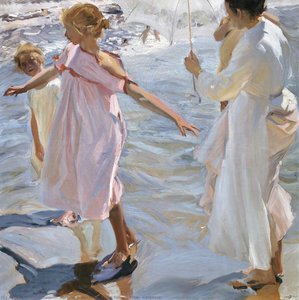 Time For A Bathe, Valencia — Joaquín Sorolla Y Bastida, Impressionistic Style