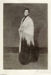 Lady With White Shawl — Henry Wolf