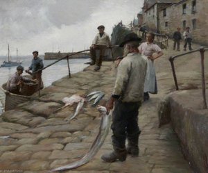 Newlyn Harbour — Harold Harvey