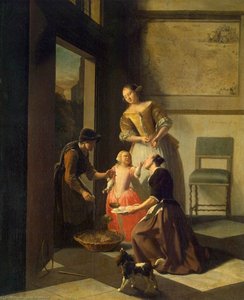 Buying Grapes — Jacob Ochtervelt, Baroque