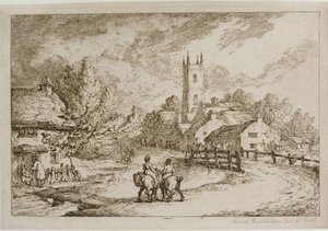 Village Street — Thomas Rowlandson